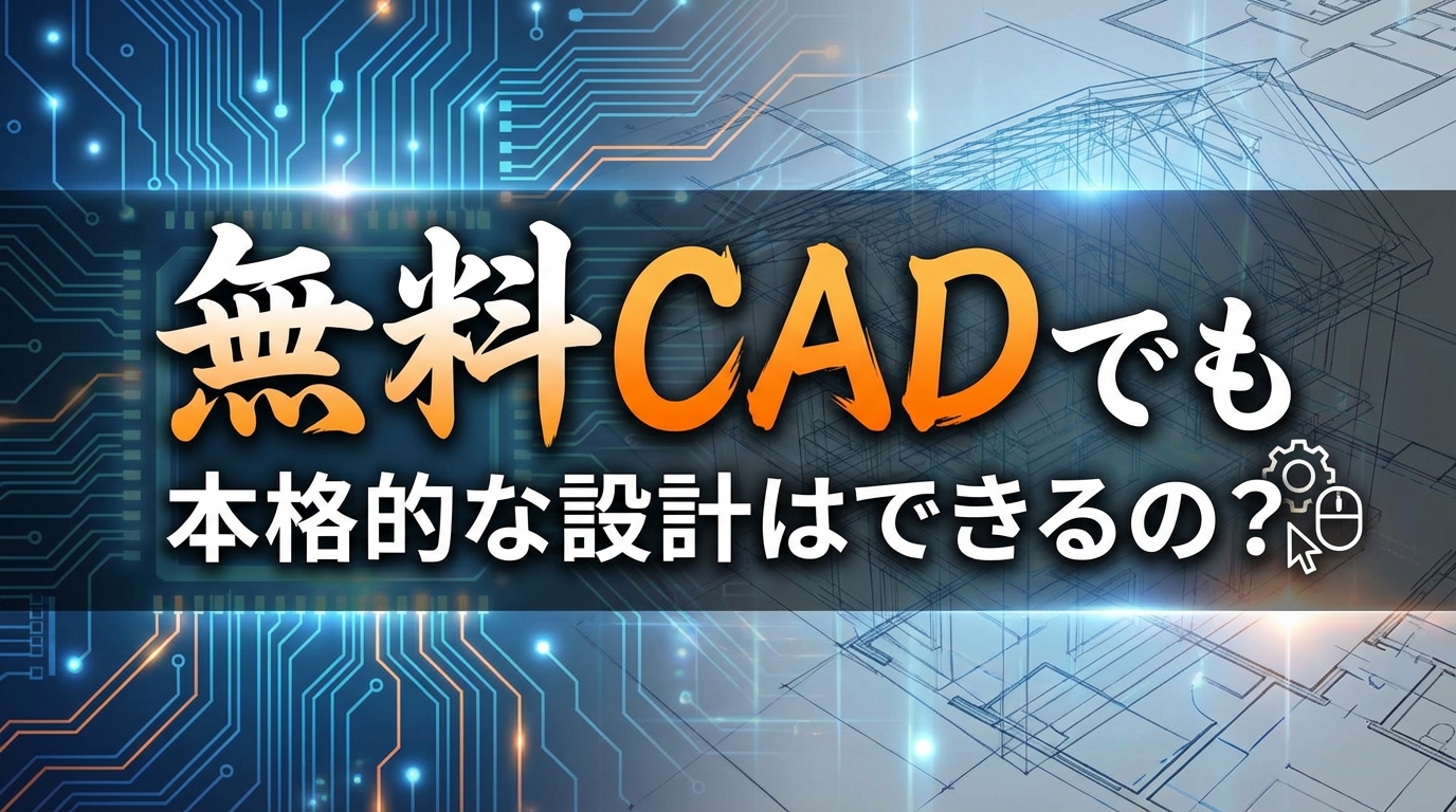 無料cadでも本格的な設計はできるの?