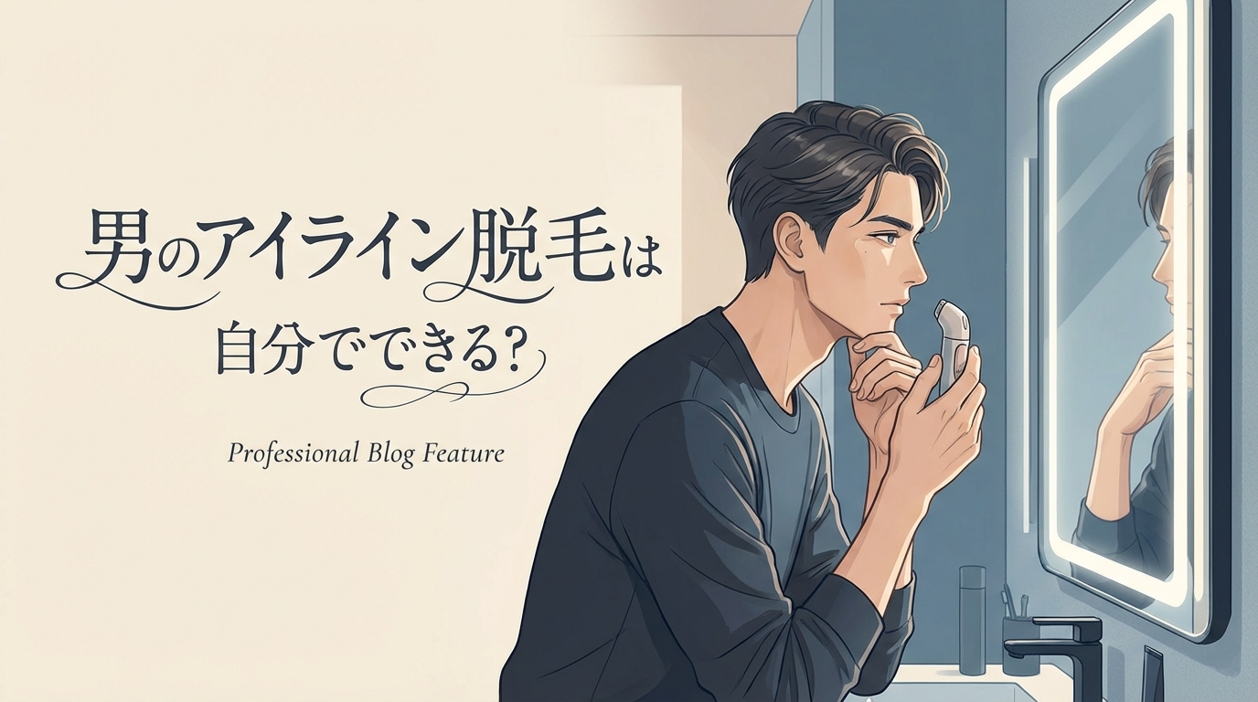 男のアイライン脱毛は自分でできる?
