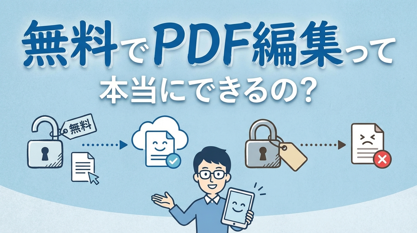 無料でPDF編集って本当にできるの？