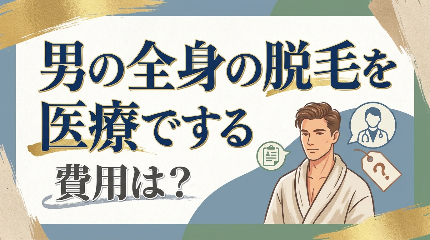 男の全身の脱毛を医療でする費用は?
