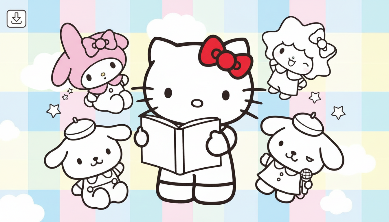 公式サイトなら無料でキャラクター塗り絵が手に入ります