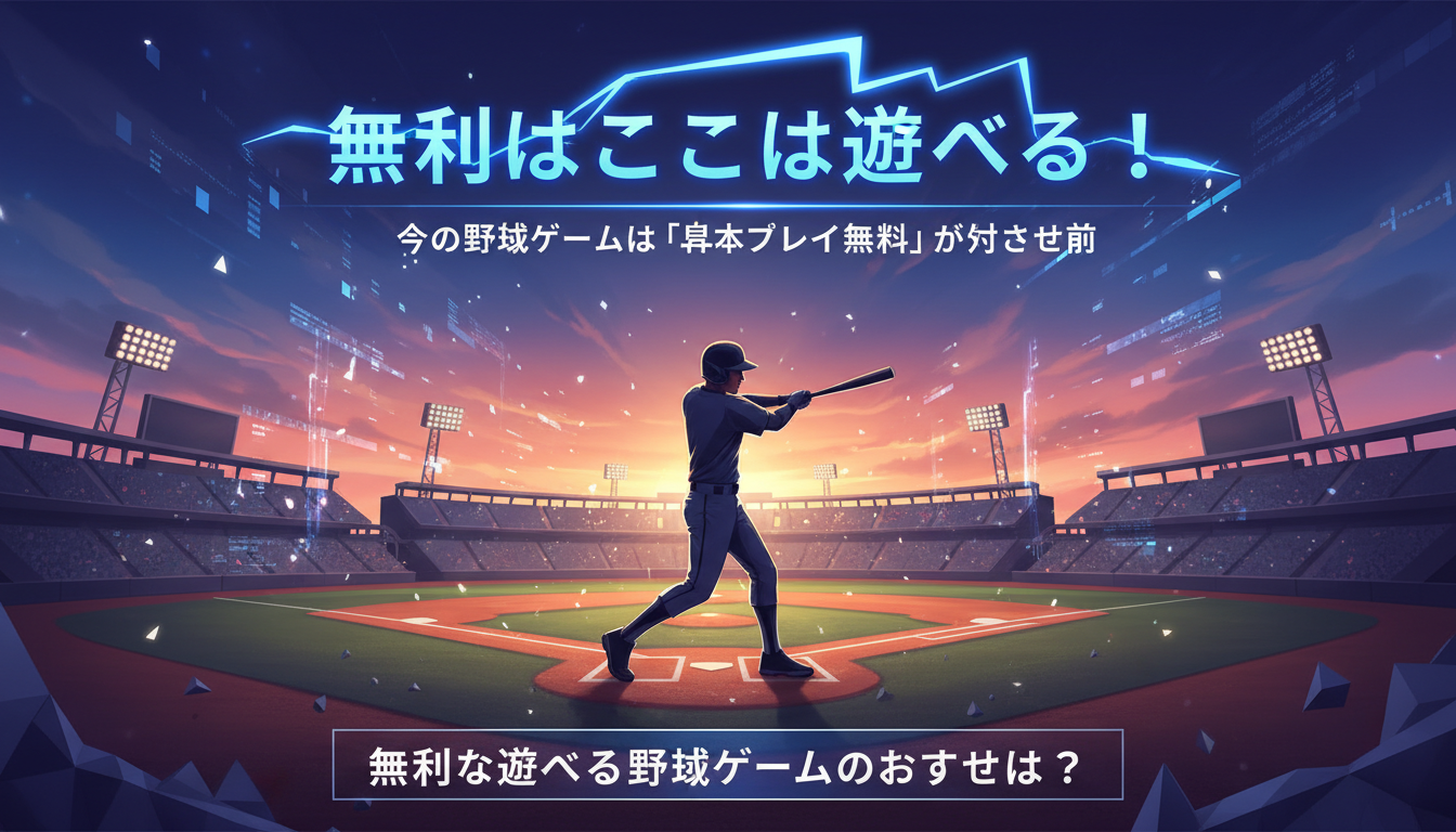 無料でここまで遊べる!今の野球ゲームは「基本プレイ無料」が当たり前