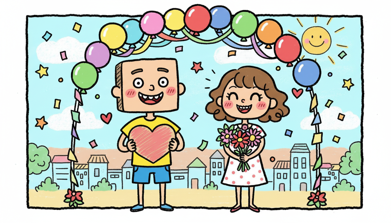 もう中学生さんと恵理さんが結婚を発表されました